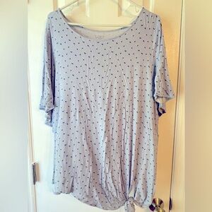 LOFT Blue Floral Top